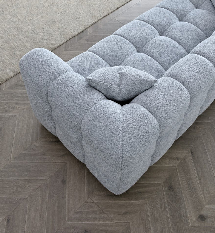 The Tribeca Pearl Boucle 4 Seater Premium Sofa Pearl Boucle Fabric - Belmont Interiors