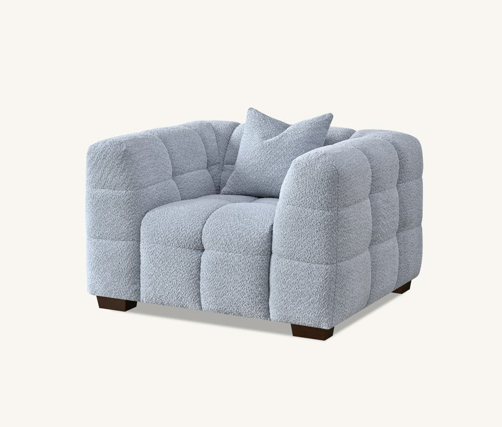 The Tribeca Pearl Boucle Armchair Premium Pearl Boucle Fabric - Belmont Interiors