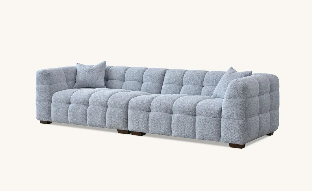The Tribeca Pearl Boucle 4 Seater Premium Sofa Pearl Boucle Fabric - Belmont Interiors