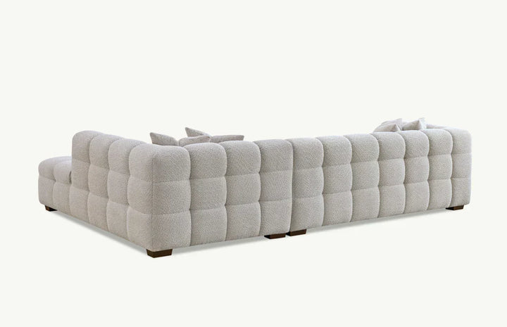 Tribeca Premium Bubble Oatmeal Boucle Corner Sofa - Belmont Interiors
