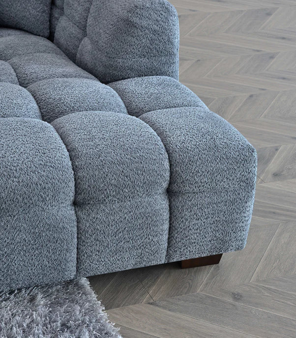 The Tribeca Premium Bubble Iron Boucle Corner Sofa - Belmont Interiors