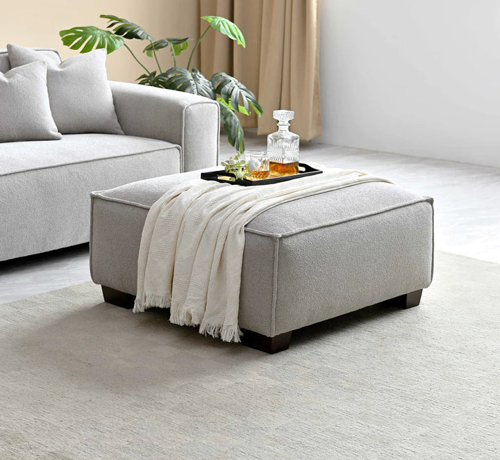 The Dakota Pebble Boucle 4 Seater With Chaise Premium Sofa Pebble Boucle Fabric - Belmont Interiors