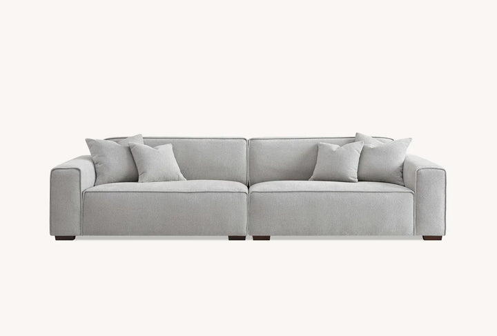 The Dakota Pebble Boucle 4 Seater With Chaise Premium Sofa Pebble Boucle Fabric - Belmont Interiors