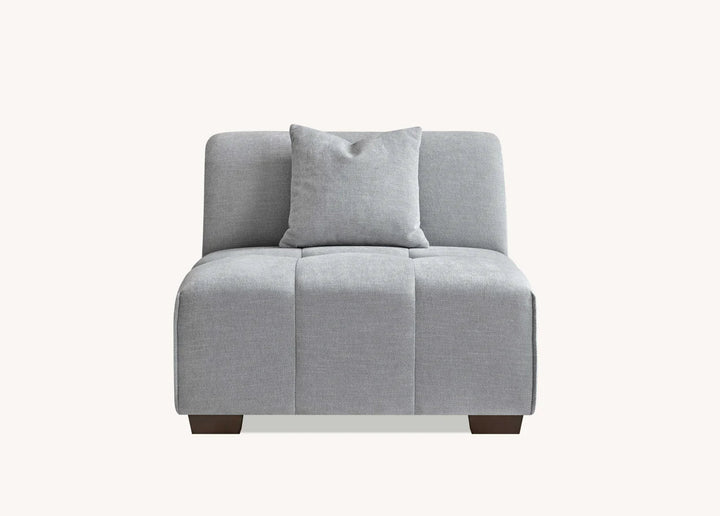 The Leonard Cloudy Grey Boucle Right Hand Corner Premium Sofa Cloudy Grey Boucle Fabric - Belmont Interiors