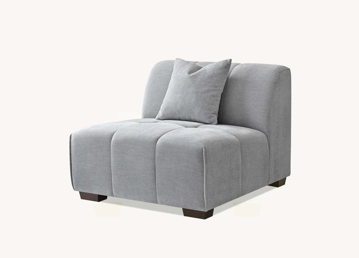 The Leonard Cloudy Grey Boucle Right Hand Corner Premium Sofa Cloudy Grey Boucle Fabric - Belmont Interiors
