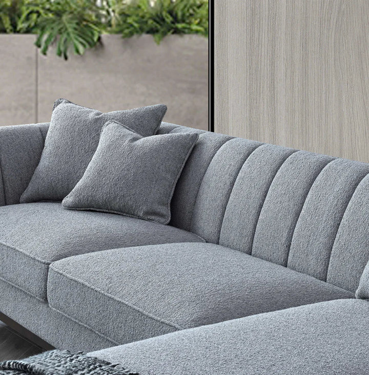 The Cooper Dolphin Boucle Right Hand Corner Premium Sofa Dolphin Boucle Fabric - Belmont Interiors