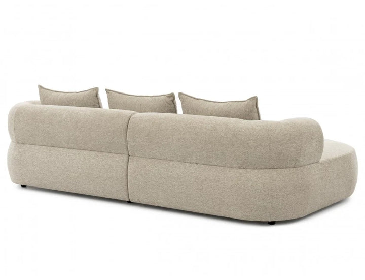 The Pebble Beige Cruved Corner Sofa