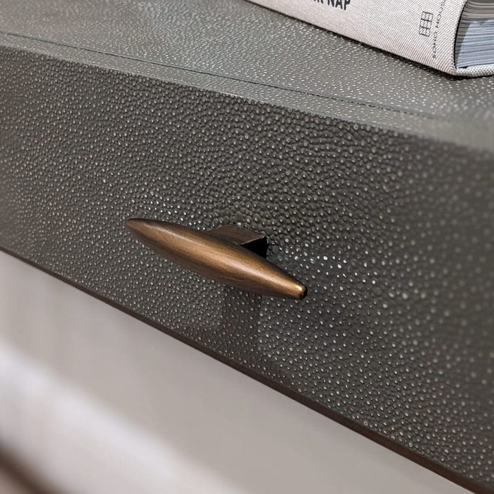 DI Designs Hampton Console - Grey Shagreen - Belmont Interiors