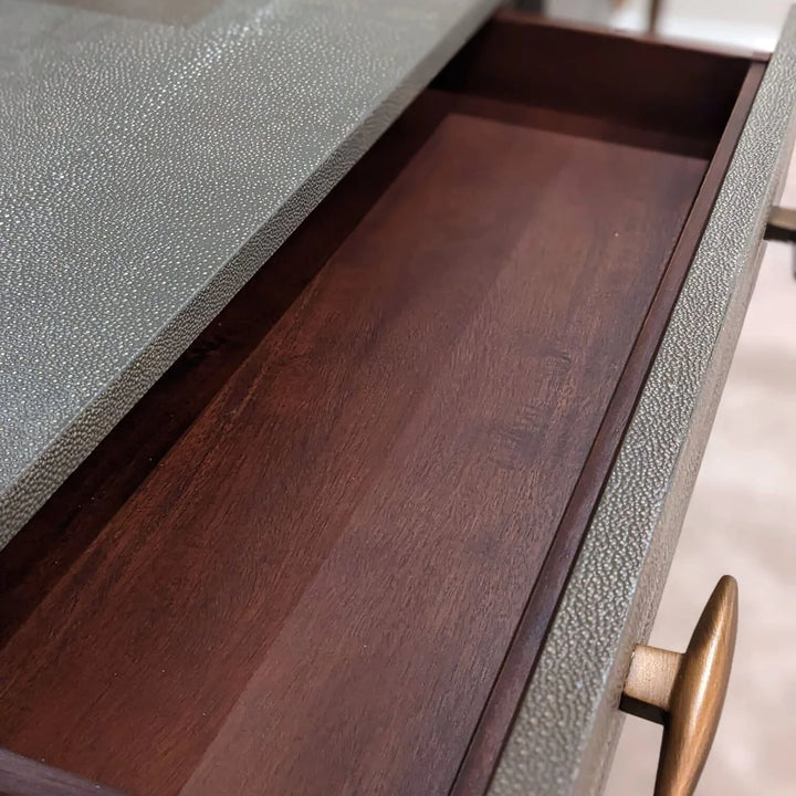 DI Designs Hampton Console - Grey Shagreen - Belmont Interiors