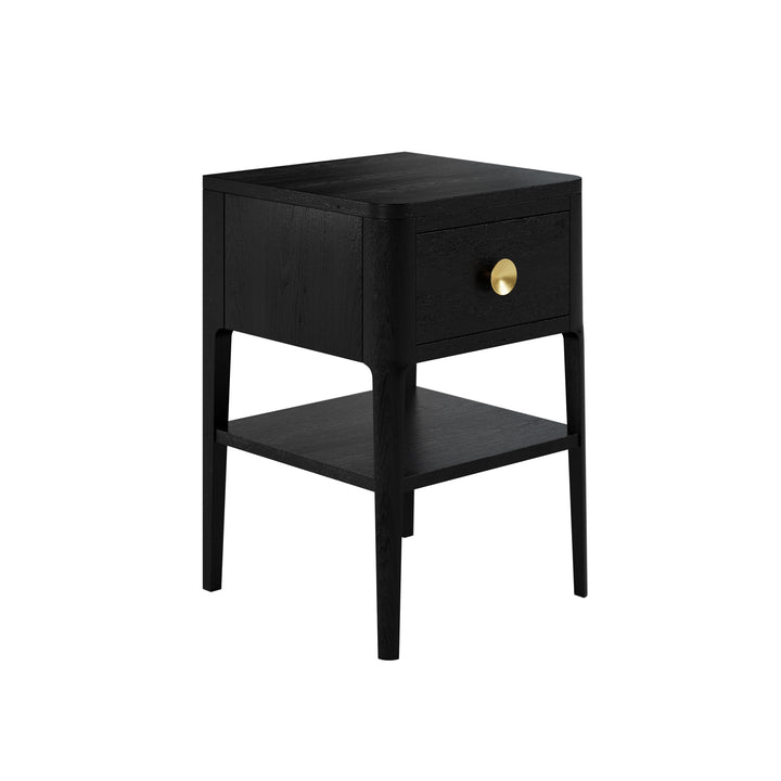 DI Designs Abberley Bedside in Black - 1 Drawer - Belmont Interiors