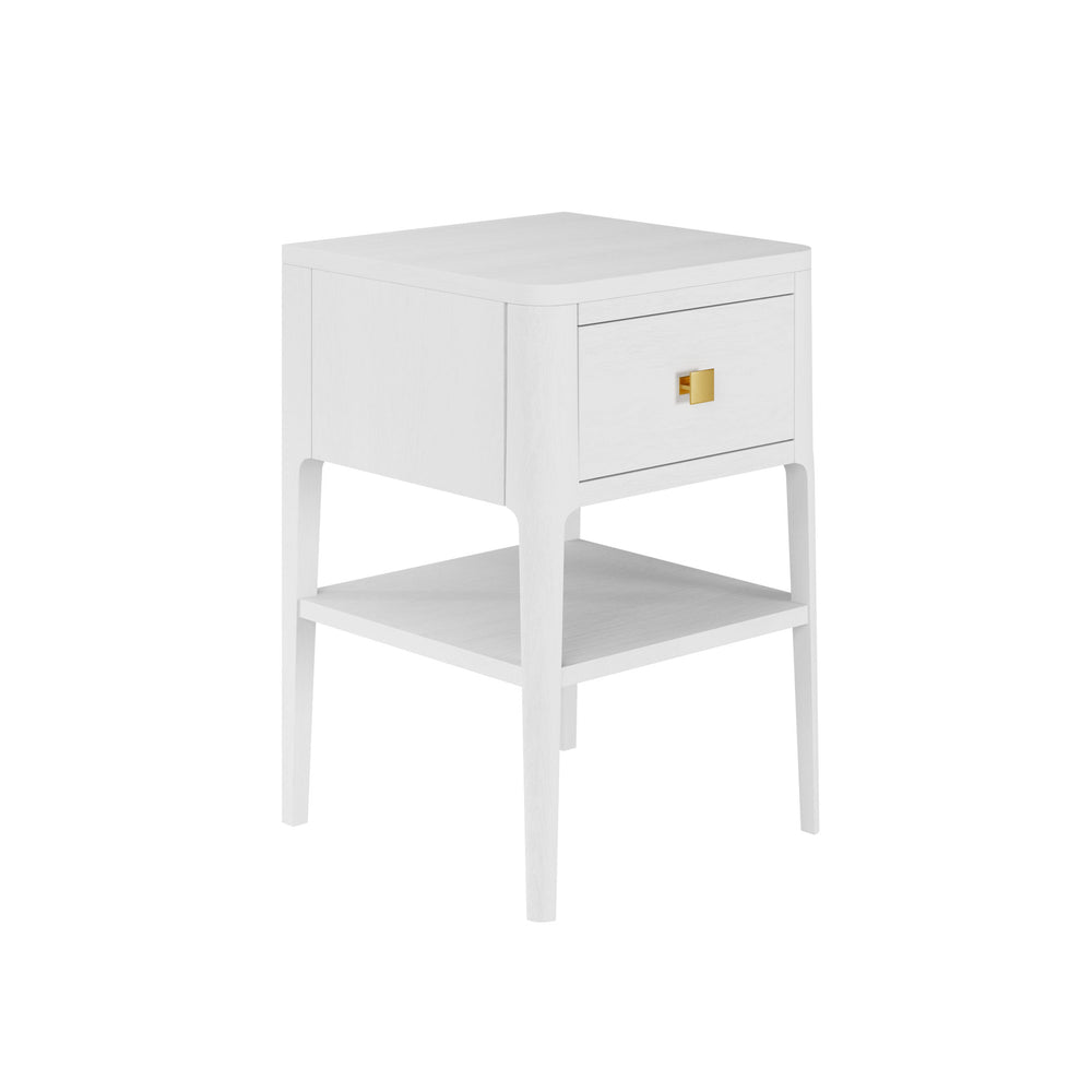 DI Designs Abberley Bedside in White - 1 Drawer - Belmont Interiors