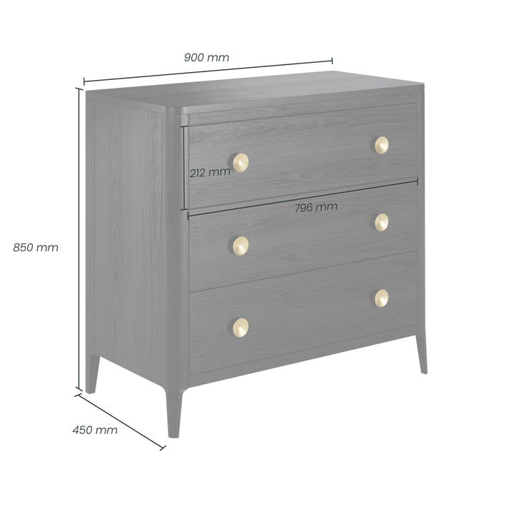 DI Designs Abberley Chest of Drawers in Black - Belmont Interiors