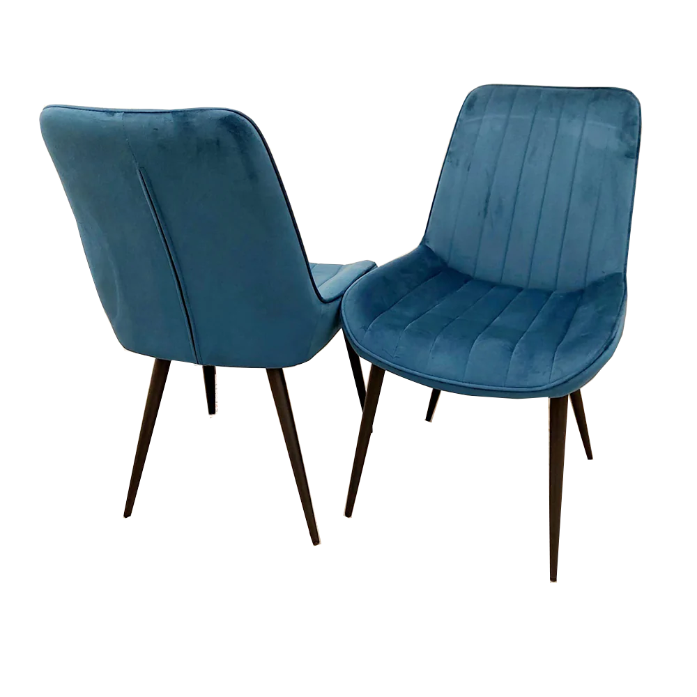 Dido Luxury Plush Velvet Dining Chair - 6 Colours - Belmont Interiors