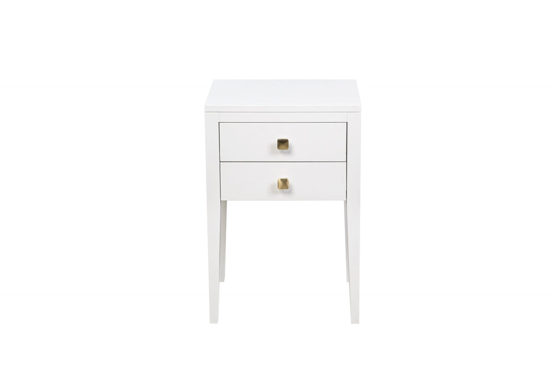 DI Designs Radford 2 Drawer Bedside in White - Belmont Interiors