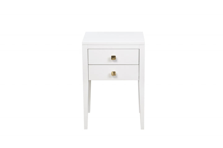 DI Designs Radford 2 Drawer Bedside in White - Belmont Interiors