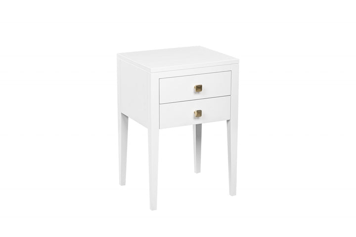 DI Designs Radford 2 Drawer Bedside in White - Belmont Interiors