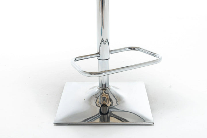 Portland, Light Grey French Velvet, Ring Knocker Quilted Back Bar Stool - Belmont Interiors