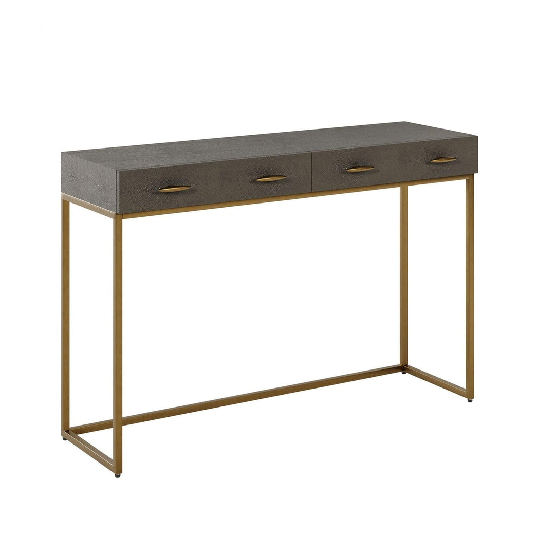 DI Designs Hampton Console - Grey Shagreen - Belmont Interiors