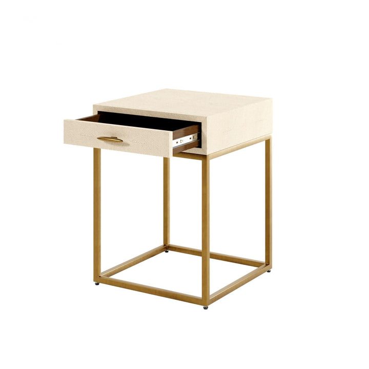 DI Designs Hampton Bedside - Ivory Shagreen - Belmont Interiors
