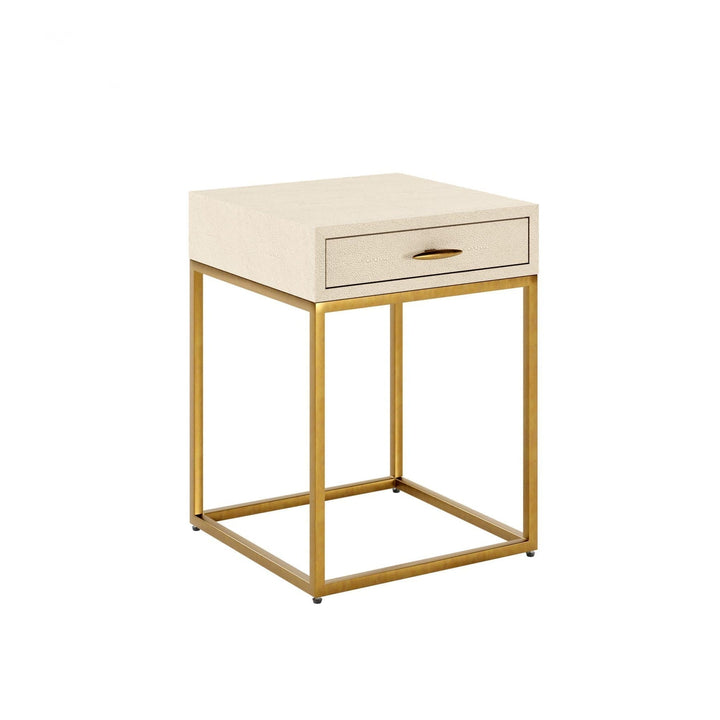 DI Designs Hampton Bedside - Ivory Shagreen - Belmont Interiors