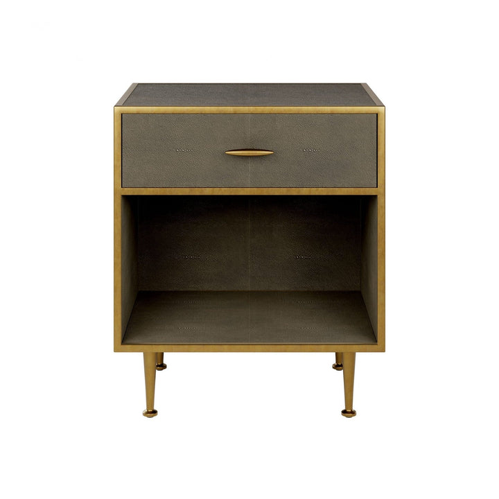 DI Designs Hampton Bedside Table - Grey Shagreen - Belmont Interiors