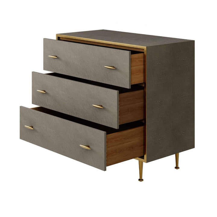 DI Designs Hampton Chest of Drawers - Grey Shagreen - Belmont Interiors