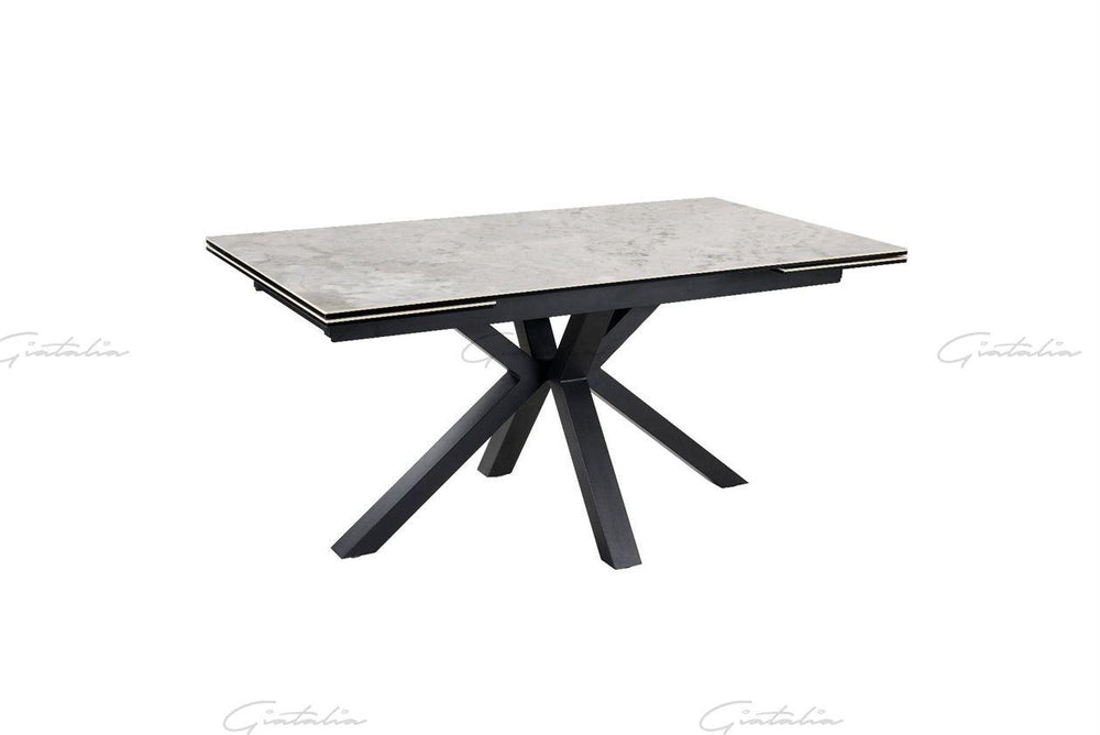 Phoenix 120-180cm Grey Ceramic Marble Extending Table - Belmont Interiors