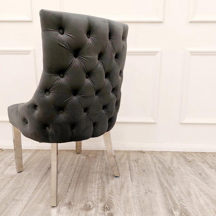 Kensington Dining Chair in Dark Grey - Belmont Interiors