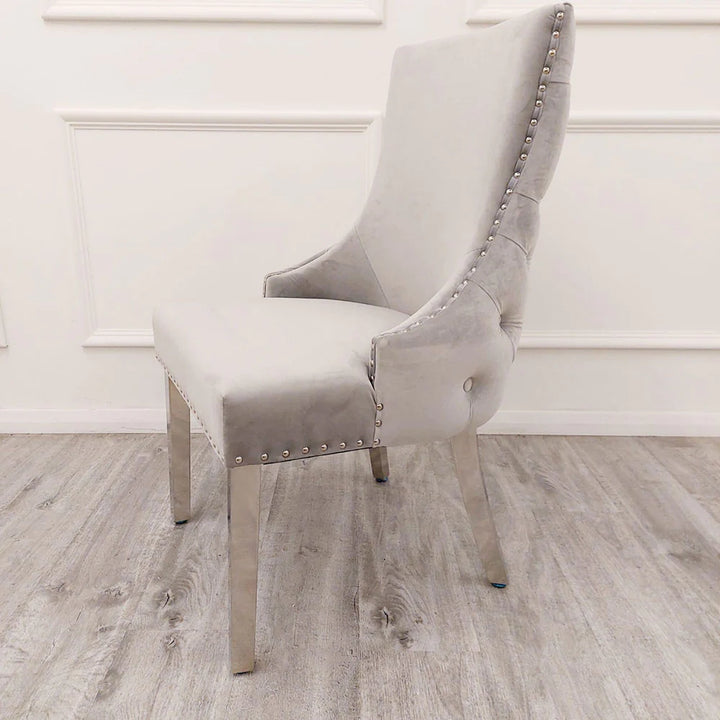 Kensington Dining Chair in Light Grey - Belmont Interiors