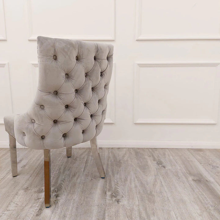 Kensington Dining Chair in Light Grey - Belmont Interiors