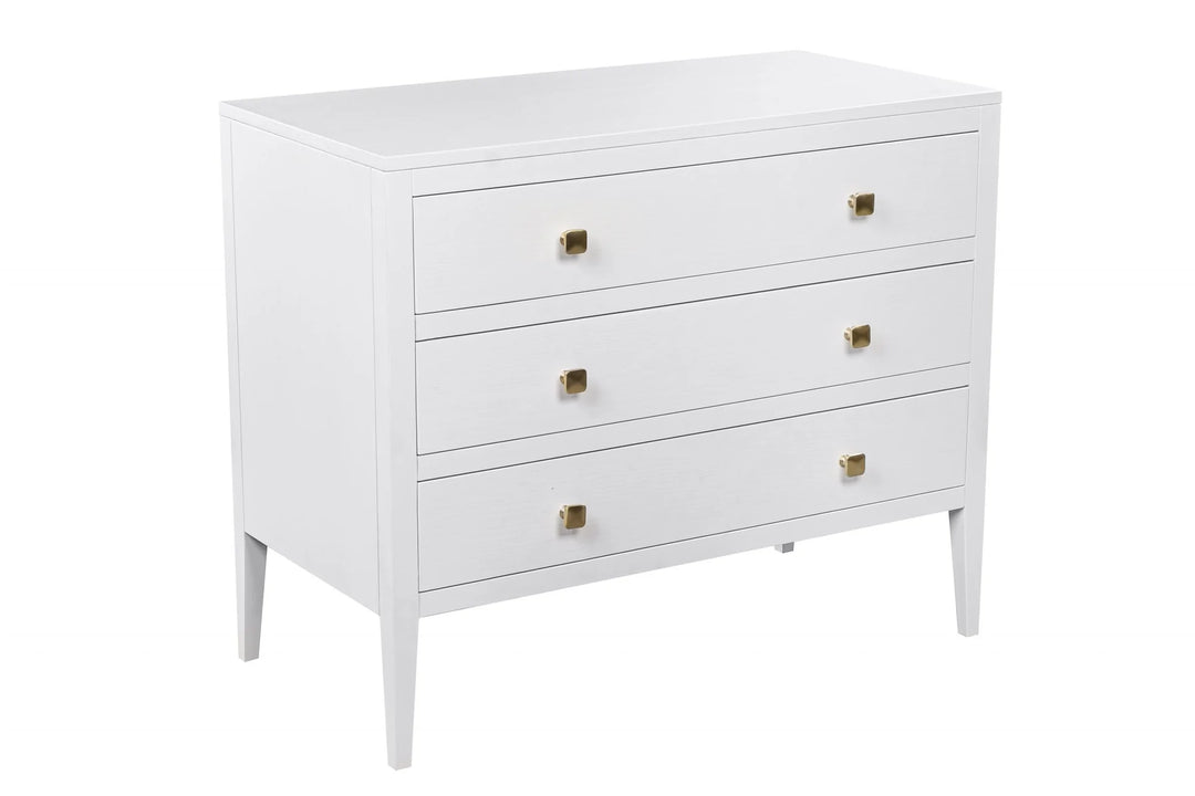 DI Designs Radford Solid Oak Chest of Drawers in White - Belmont Interiors