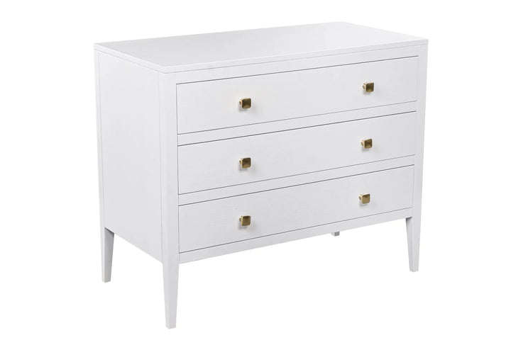 DI Designs Radford Solid Oak Chest of Drawers in White - Belmont Interiors