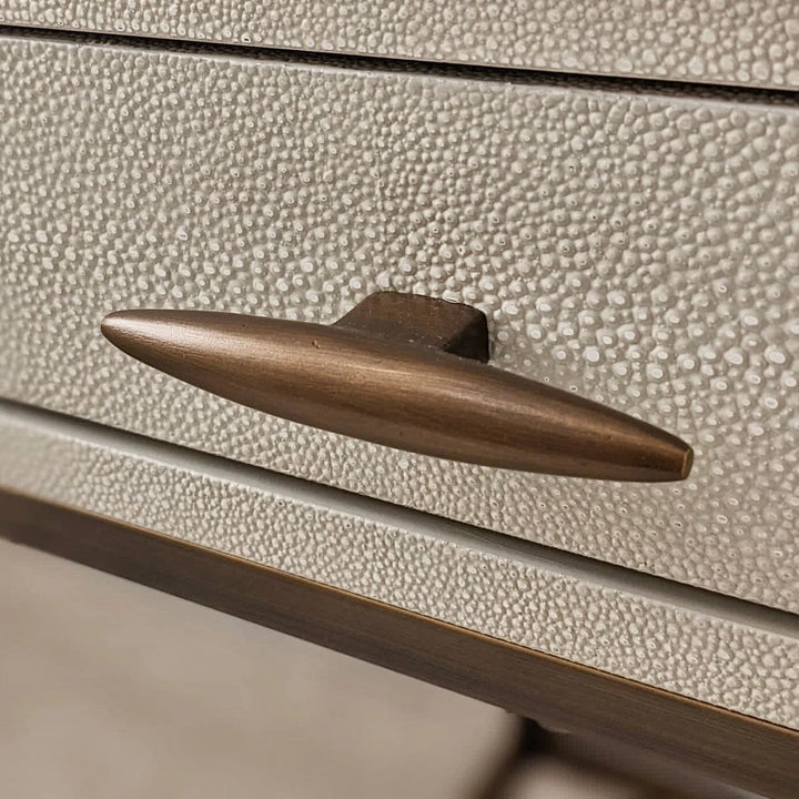 DI Designs Hampton Bedside - Ivory Shagreen - Belmont Interiors