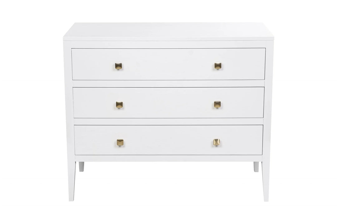 DI Designs Radford Solid Oak Chest of Drawers in White - Belmont Interiors