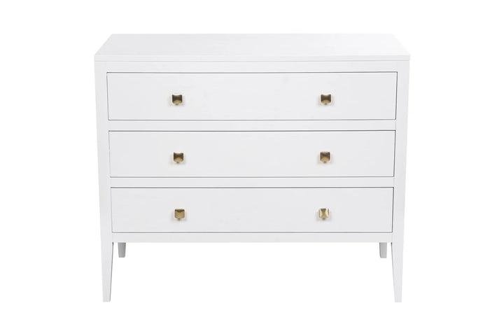 DI Designs Radford Solid Oak Chest of Drawers in White - Belmont Interiors