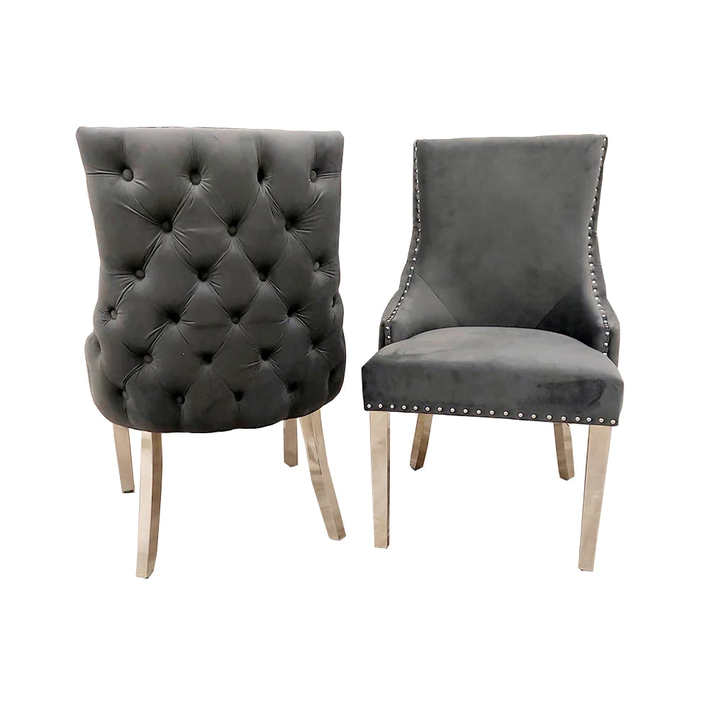 Kensington Dining Chair in Dark Grey - Belmont Interiors