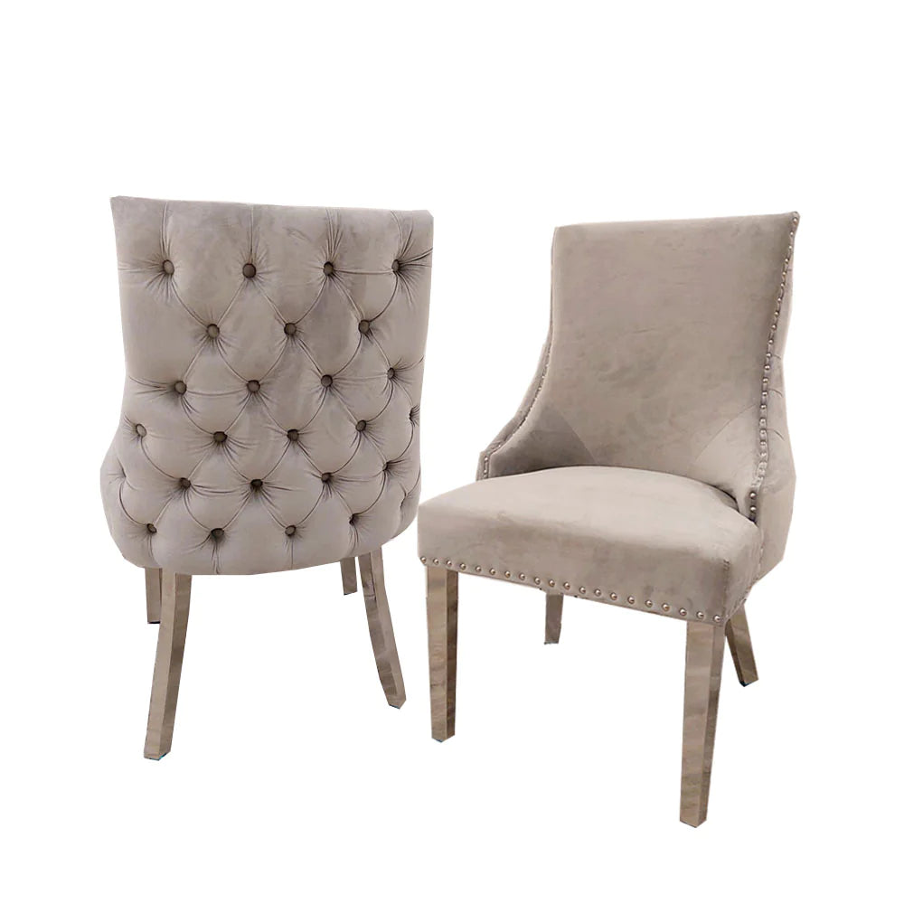 Kensington Dining Chair in Light Grey - Belmont Interiors
