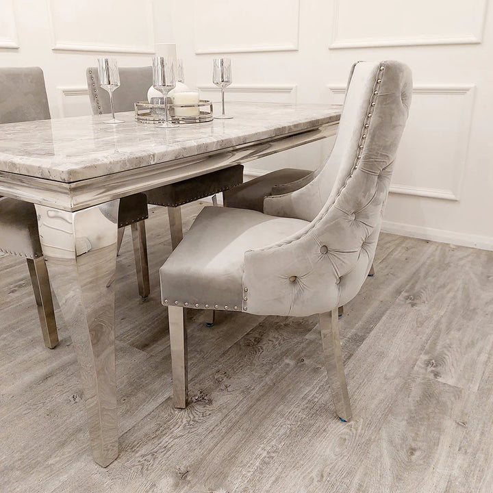 Kensington Dining Chair in Light Grey - Belmont Interiors