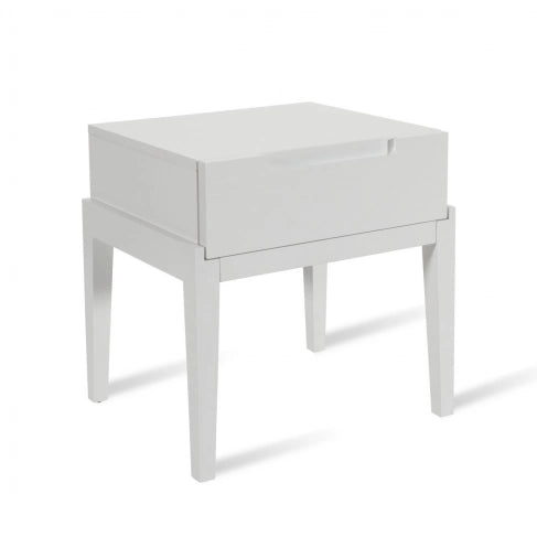 Twenty10 Designs Orchid Bedside Single Drawer in White - Belmont Interiors
