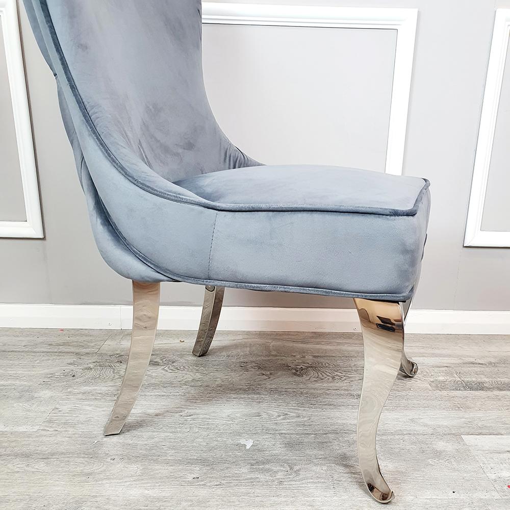 Plush velvet sales dining chairs